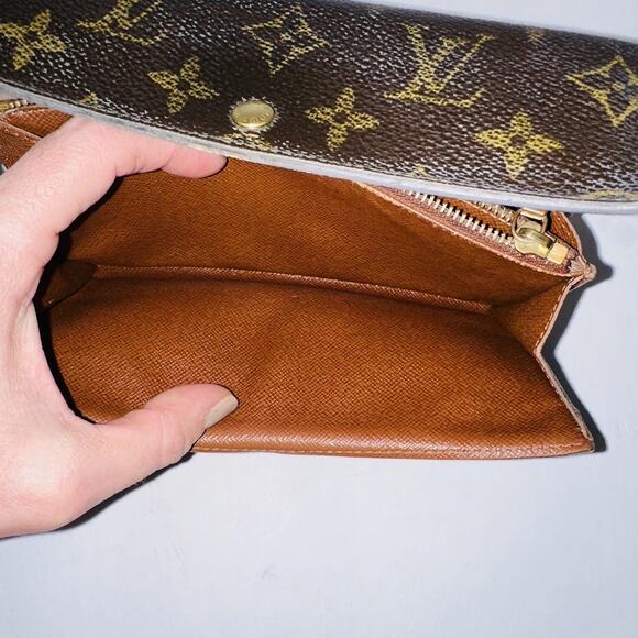 Authentic Louis Vuitton Monogram Portefeuille Sarah Unisex Long Wallet zipper - Picture 11 of 16